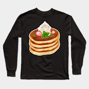 Strawberries Cream & Mint Pancake Long Sleeve T-Shirt